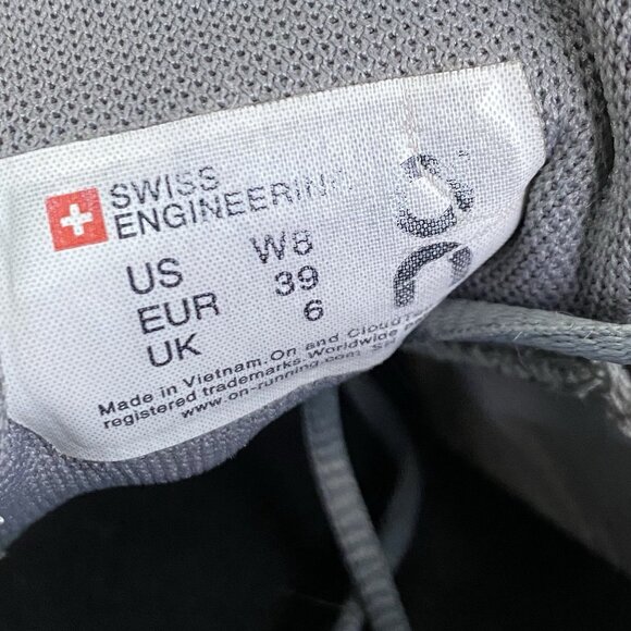 On Cloud 5 Terry Grey Women's Size 8 Running Shoes Sneakers - Picture 10 of 11